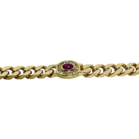 Christian Dior Colored Stone Rhinestone Bracelet (5948) - Picture 5 of 9